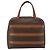 Céline Borsa CELINE Macadam Canvas PVC Pelle Marrone Oro Auth 180639 D'oro - vista 3
