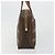 Céline Borsa CELINE Macadam Canvas PVC Pelle Marrone Oro Auth 180639 D'oro - vista 4