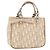 Bolso Christian Dior Trotter Canvas Romantic PVC Beige Plata Auth 184305A