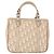 Bolso Christian Dior Trotter Canvas Romantic PVC Beige Plata Auth 184305A - vista 3