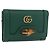 Portafoglio compatto GUCCI Horsebit in pelle verde e oro 659632 Auth 183124M D'oro