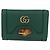 Portafoglio compatto GUCCI Horsebit in pelle verde e oro 659632 Auth 183124M D'oro - vista 2