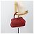 Borsa PRADA in pelle rosso argento Auth 183707A - vista 23