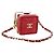 Charm per borsa CHANEL Matelasse in pelle di agnello rosso e oro CC Autentico 181875SAM D'oro