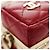 Charm per borsa CHANEL Matelasse in pelle di agnello rosso e oro CC Autentico 181875SAM D'oro - vista 10