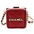 Charm per borsa CHANEL Matelasse in pelle di agnello rosso e oro CC Autentico 181875SAM D'oro - vista 3