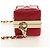 Charm per borsa CHANEL Matelasse in pelle di agnello rosso e oro CC Autentico 181875SAM D'oro - vista 4