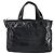 Borsa Miu Miu in pelle vernice 2 modi Nero Argento Auth 182913M - vista 3