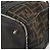 Bolso de Mano FENDI Zucca Canvas Negro Marrón Auténtico 181262 Castaño - vista 13