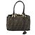 Bolso de Mano FENDI Zucca Canvas Negro Marrón Auténtico 181262 Castaño - vista 2