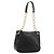 Borsa a Spalla con Catena PRADA in Pelle Nera e Oro Auth yk20455A Nero D'oro