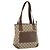 Borsa Tote GUCCI GG Canvas Beige Argento 019 0402 Auth 182184
