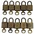 LOUIS VUITTON Set di 10 lucchetti Padlock metallo Gold LV Auth 173150 D'oro - vista 2