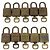 LOUIS VUITTON Set di 10 lucchetti Padlock metallo Gold LV Auth 173150 D'oro - vista 3