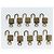 LOUIS VUITTON Set di 10 lucchetti Padlock metallo Gold LV Auth 173150 D'oro - vista 8