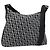 Borsa a tracolla Christian Dior Trotter Canvas Nera Argento Autentica 183317A Nero