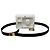 Vintage Givenchy Ledergürtel mit 4G Logo Schwarz Gold