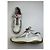 Vintage Prada Leather Mesh Sneakers White Grey EU8 - view 2
