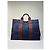 Trim Hermès Tote Vintage Hermes in tela con bordi in pelle Navy Rust Blu navy - vista 2
