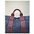 Trim Hermès Tote Vintage Hermes in tela con bordi in pelle Navy Rust Blu navy - vista 4