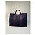 Trim Hermès Tote Vintage Hermes in tela con bordi in pelle Navy Rust Blu navy - vista 7