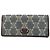 Céline Vintage Celine Macadam Canvas Wallet Blue Beige Gold