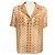 Céline Camicia da pigiama in georgette di seta con stampa logo monogramma Triomphe di Celine color Tan