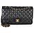 Timeless Borsa Chanel Black Quilted Lambskin Medium Classic Double Flap Nero - vista 8
