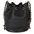 Borsa a secchiello Chanel Black Caviar Studded Deauville con coulisse Nero - vista 2