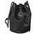 Borsa a secchiello Chanel Black Caviar Studded Deauville con coulisse Nero - vista 4