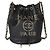 Borsa a secchiello Chanel Black Caviar Studded Deauville con coulisse Nero - vista 6