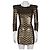 Balmain Striped Sequin Silk Mini Dress - Size S pre-owned