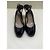 Jimmy Choo Slingback con Punta Aperta in Pelle Nera Goffrata Nero - vista 2