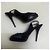 Jimmy Choo Slingback con Punta Aperta in Pelle Nera Goffrata Nero - vista 4