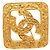 Spilla Chanel Coco Mark Vintage Placcata Oro D'oro