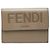 Fendi Tri-fold Wallet aus graulichem Leder