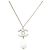 Collana con pendente Chanel Coco Mark Argento Bianco