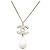 Collana con pendente Chanel Coco Mark Argento Bianco - vista 2