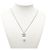 Collana con pendente Chanel Coco Mark Argento Bianco - vista 5