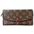 Louis Vuitton Cartera Emilie Monogram - Interior Rojo Castaño Roja