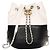 Borsa a secchiello Chanel Gabrielle in pelle trapuntata Nero Bianco