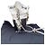 Borsa a secchiello Chanel Gabrielle in pelle trapuntata Nero Bianco - vista 6