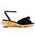 Charlotte Olympia Sandali zeppa scamosciati neri e leopardati Nero Giallo Stampa leopardo