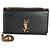 Borsa Saint Laurent Black Grain De Poudre Medium Kate Chain Nero