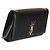 Borsa Saint Laurent Black Grain De Poudre Medium Kate Chain Nero - vista 4