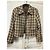 & Other Stories Tweed-Kurzjacke mit Karomuster Braun Schwarz Beige - Ansicht 4