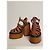 Sandales à talon bloc et plateforme Dsquared2 en cuir cognac - vue 2