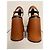 Sandales à talon bloc et plateforme Dsquared2 en cuir cognac - vue 3