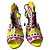 Sophia Webster Sandali con tacco a perline multicolore Nero Rosa Bianco Giallo