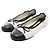 Timeless CHANEL Coco Mark Leder Pumps Schwarz Weiß